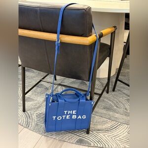 💙 “THE TOTE BAG” Mini Crossbody – Blue 💙 SOFT vegan leather, NWOT